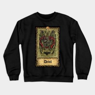 Devil. Eternal Bones Tarot (Colorful) design. Crewneck Sweatshirt